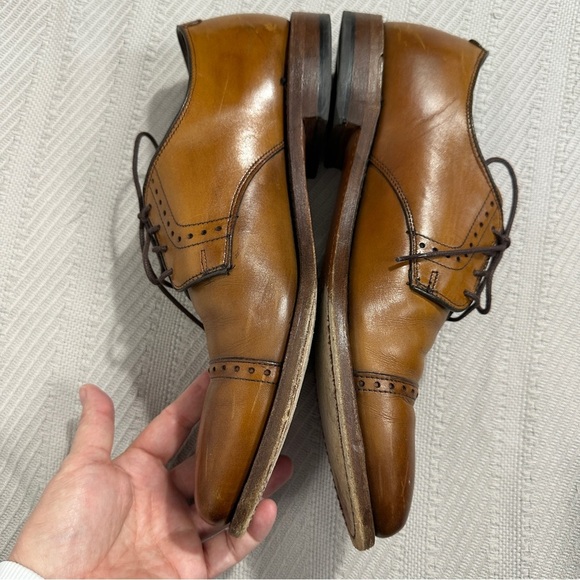 Allen Edmonds Clifton Walnut Brown leather cap toe shoes, size 10D - Picture 12 of 13